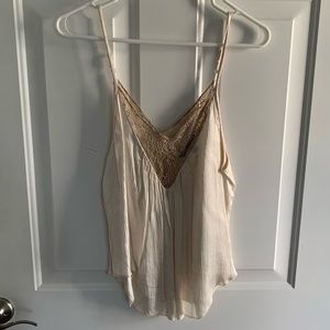 Tan Embroidered AEO Tank